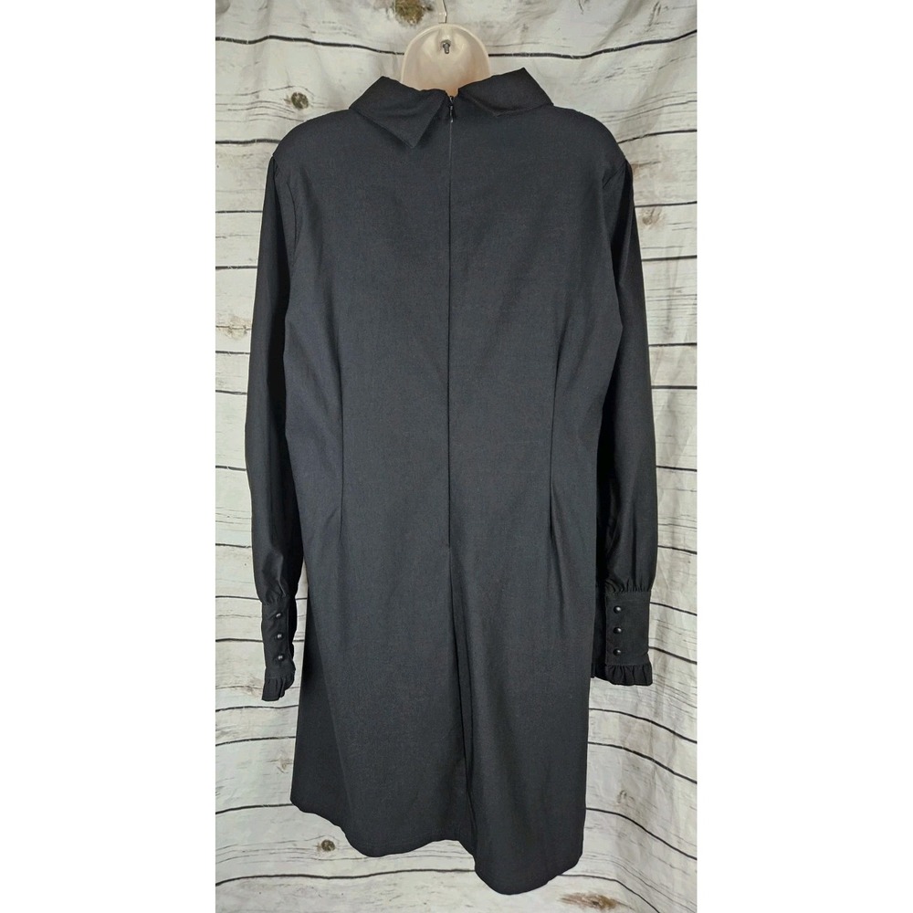 Killstar Black Stretch A-Line Dress 4XL Point Collar Lace Goth Grunge Emo Witchy - Picture 7 of 7